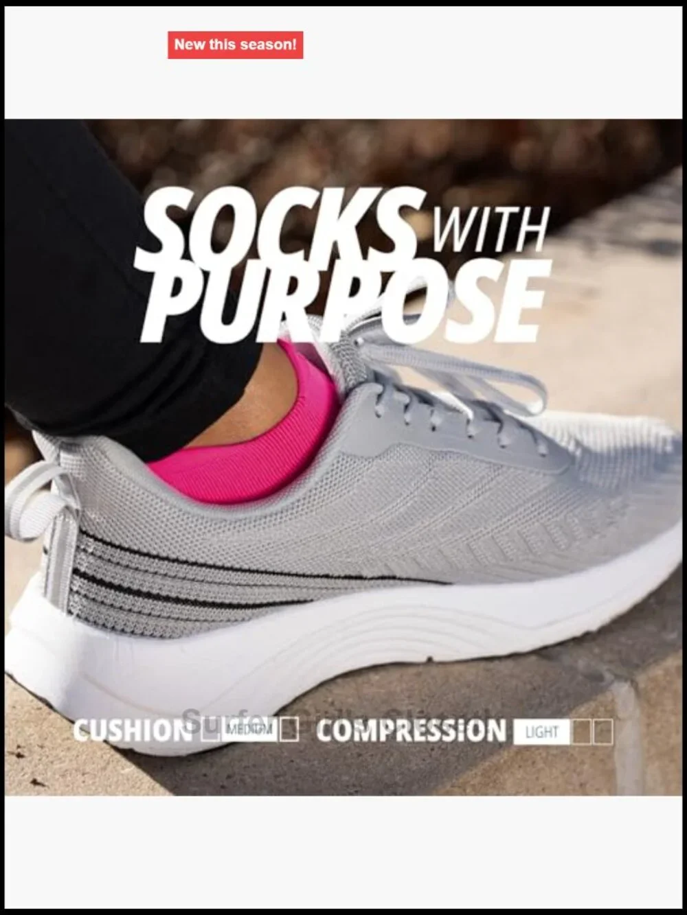 No-Show Socks with Blister Protection & Light Compression